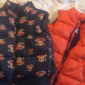 2 3T boys puffer vest Old Navy & Paul Frank